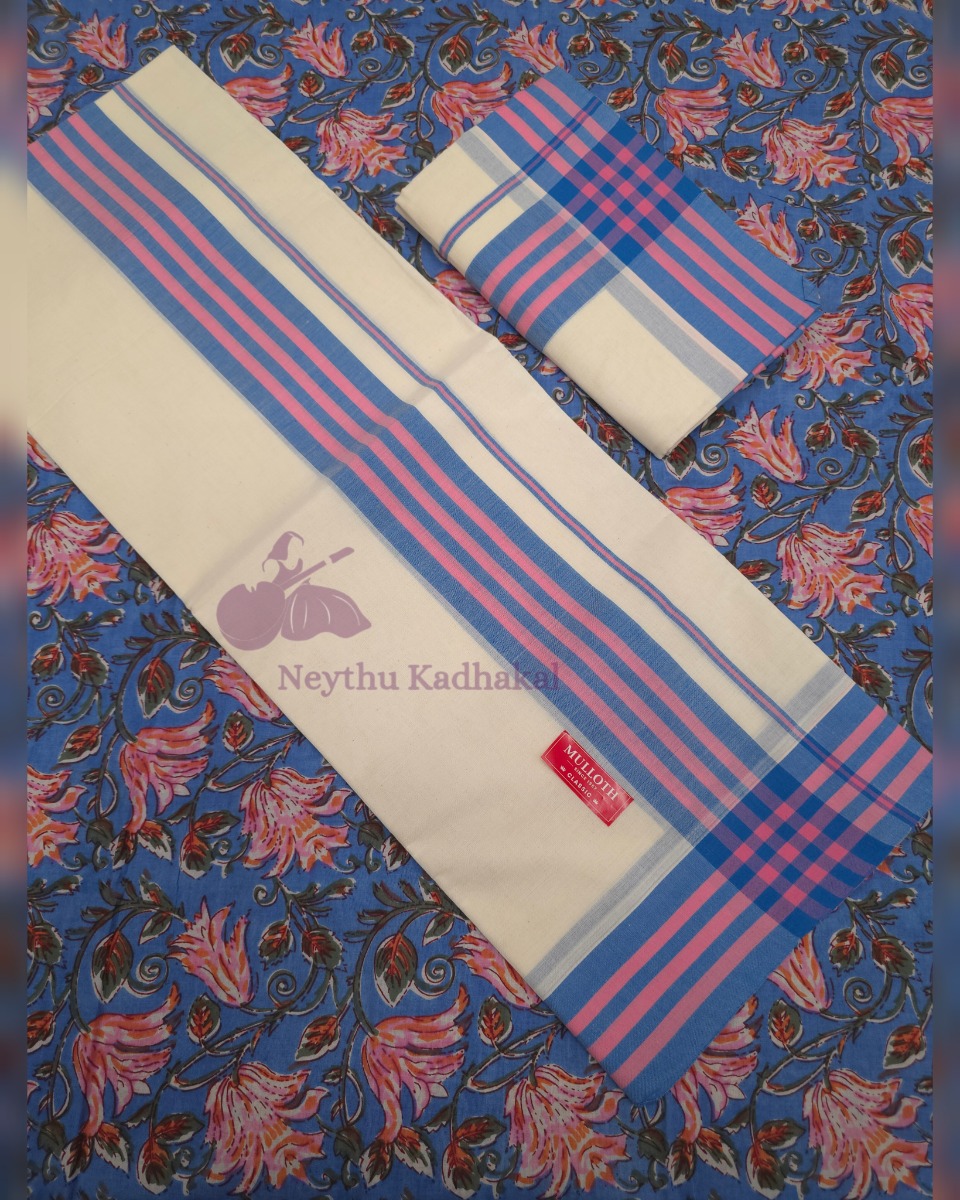 Blue With PinkLines - Mulloth