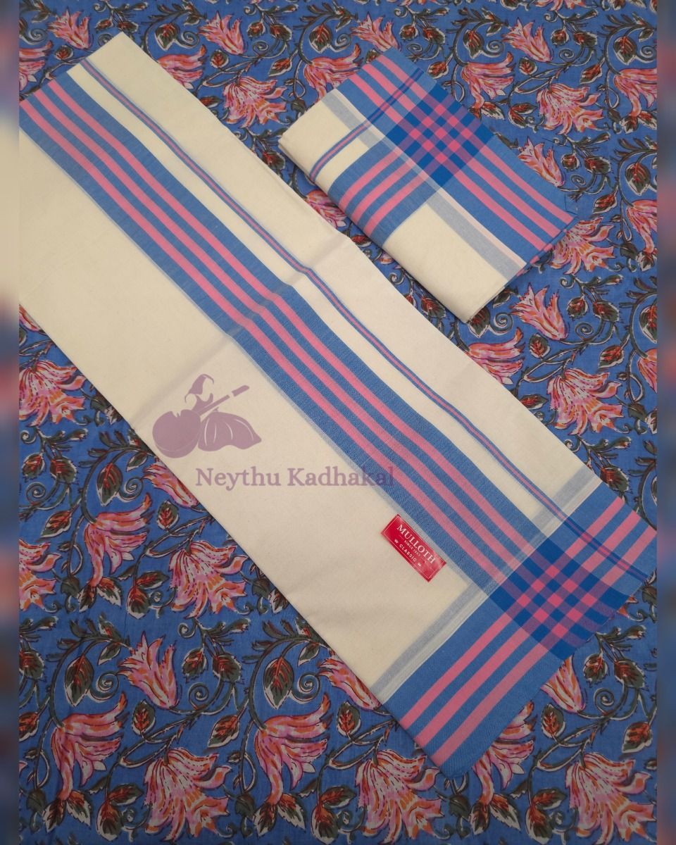 Blue With PinkLines - Mulloth