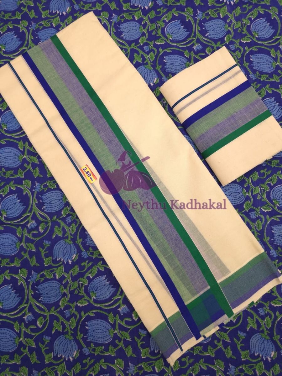 Royal Blue &Green - Manthikkara