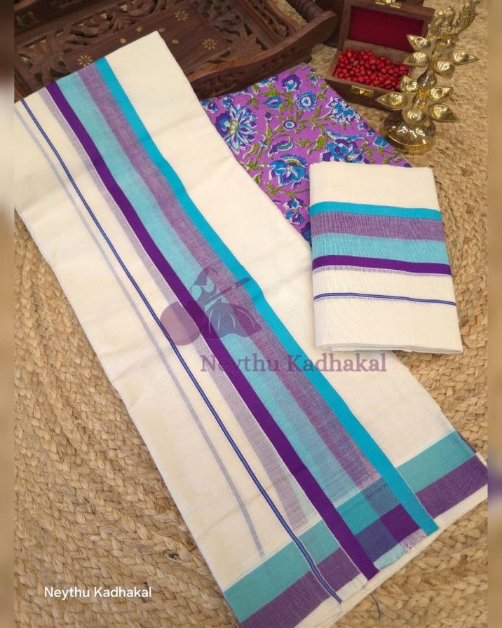 Violet & Sky Blue - Manthikkara