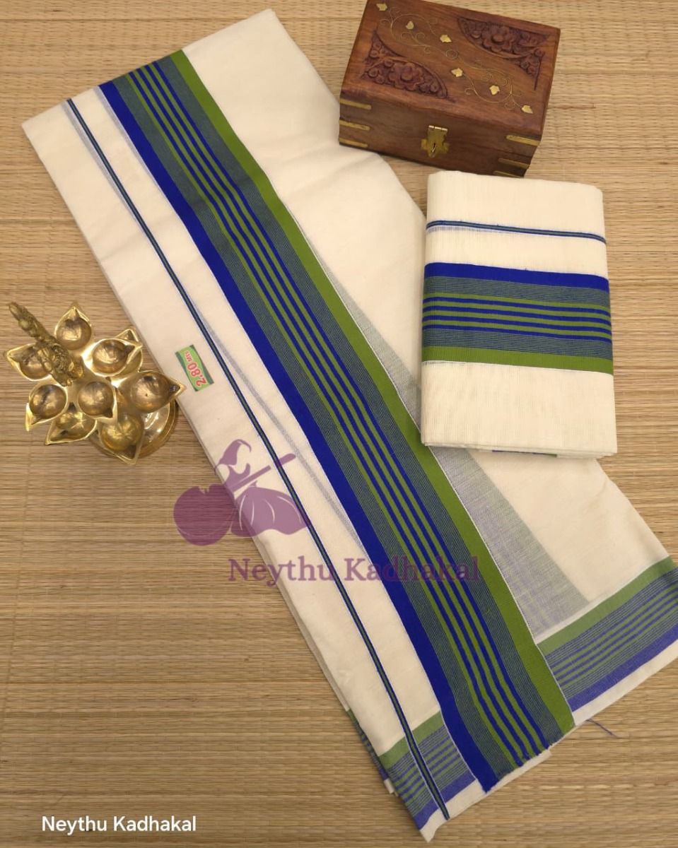 LimeGreen & Blue - Kattikara SM-Navaratri Special - view 1