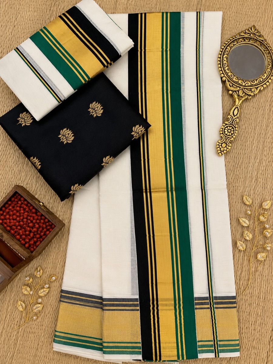 4*4 LIGHT JERRY SET - Black & BottleGreen - Kara With Kasav