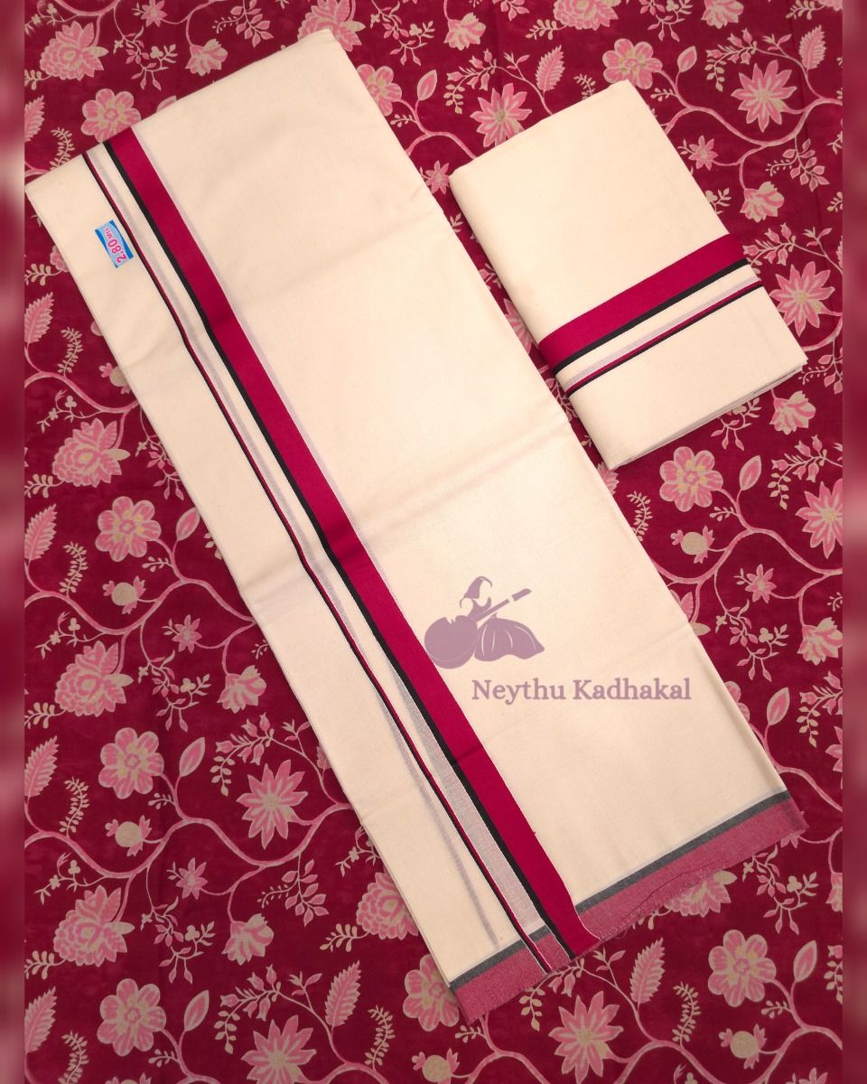 1 Inch - Maroon With BlackBorder - Kattikara SM