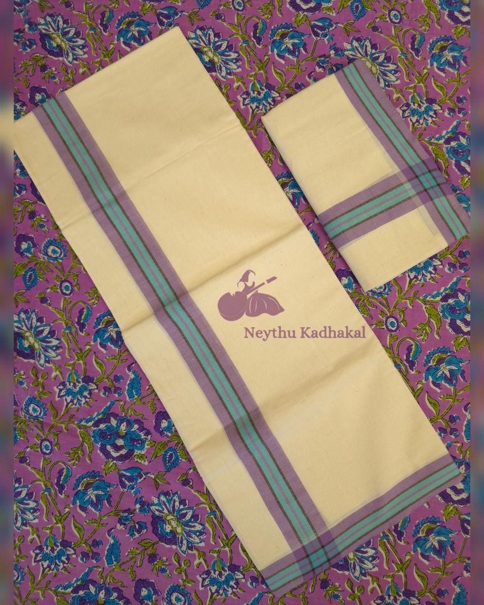 Chemandhikkara 2 inch - Lavender & SkyBlue