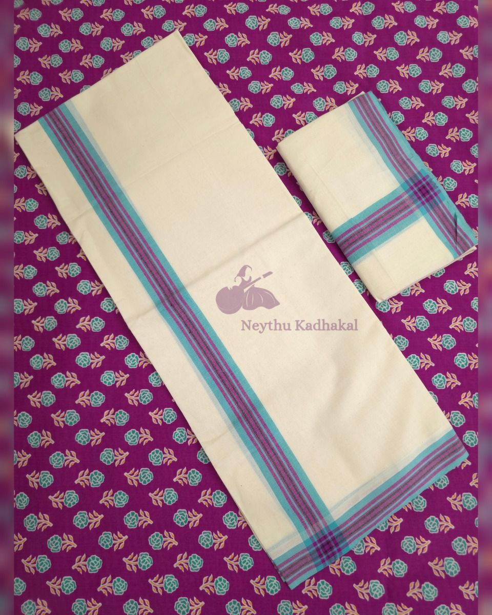 Chemandhikkara 2 inch - SkyBlue & Violet