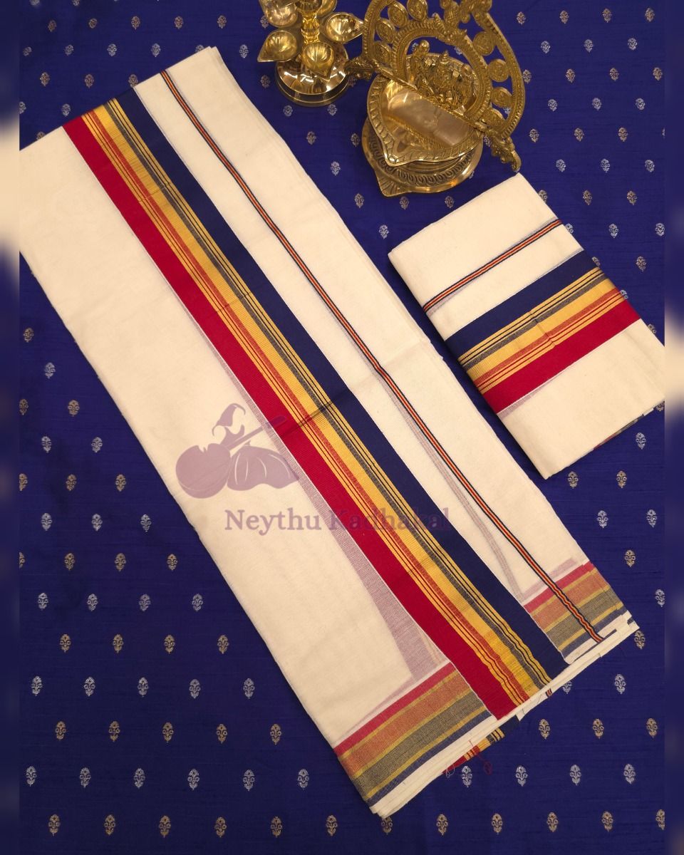 Royal Blue & Maroon - Kara With Kasav