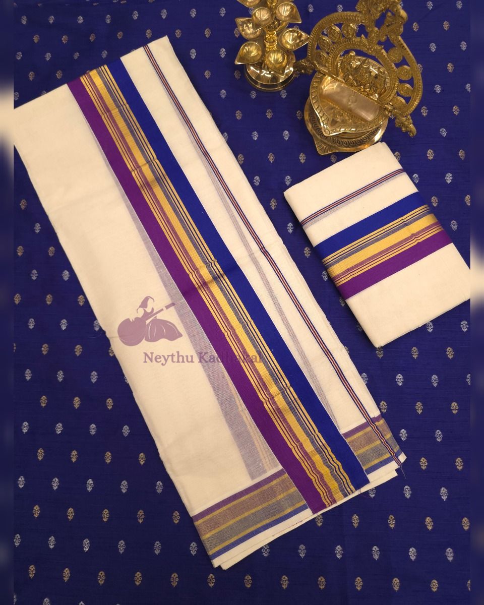 Royal Blue & Violet - Kara With Kasavu