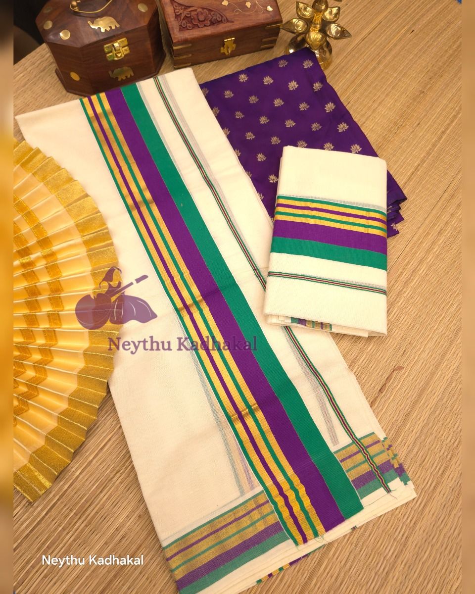 Peacock Green & Violet - Kara With Kasav