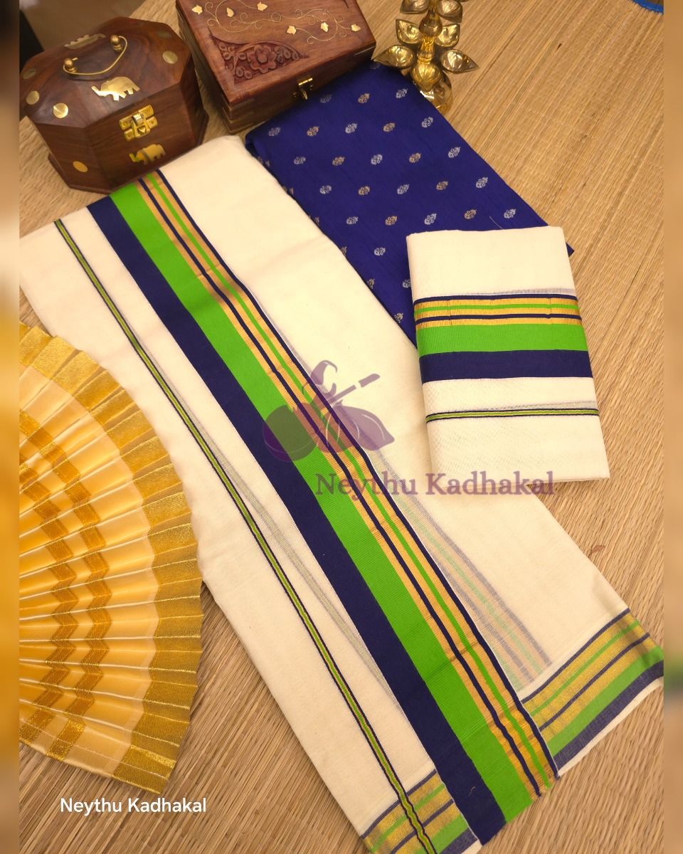 Royal Blue & Olive Green - Kara With Kasav