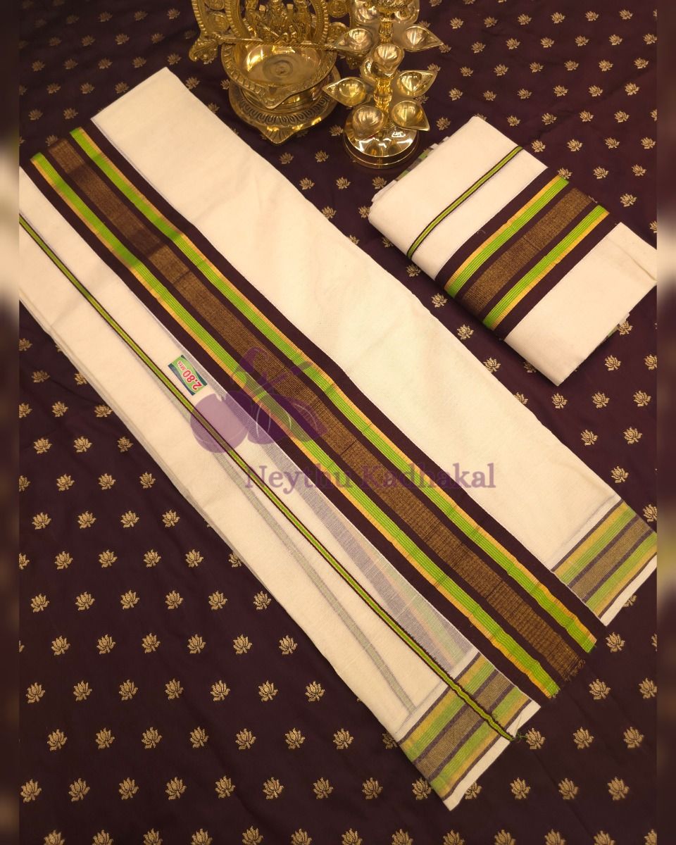 Coffee Brown & Lime Green - Kara With Kasav