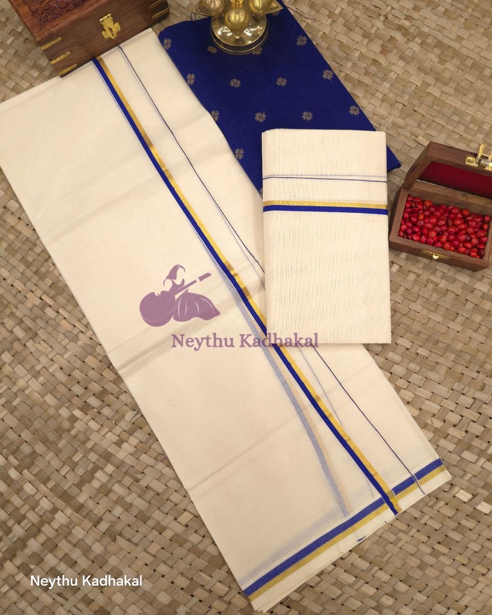 Blue & Gold - Puliyilakara Premium SM thumbnail 2