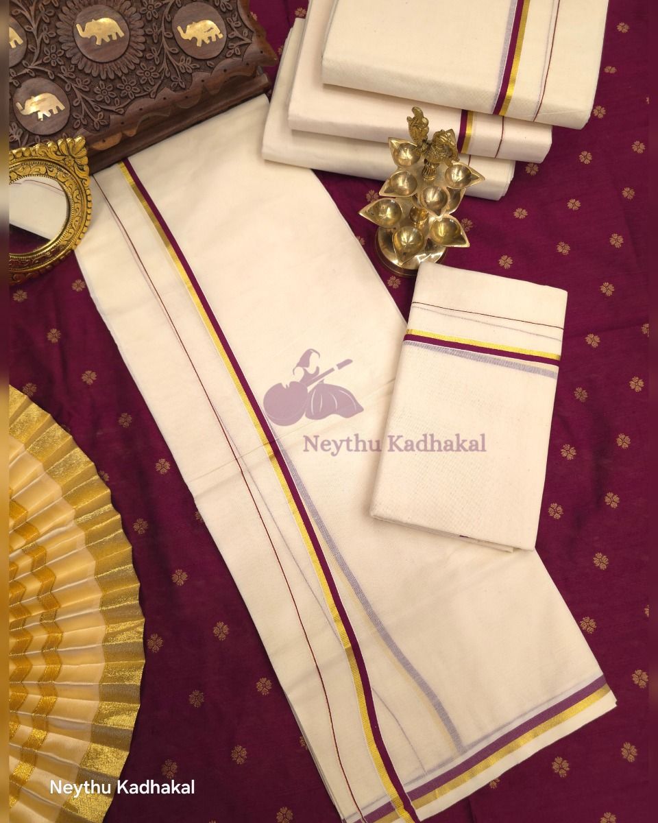 Purple & Gold - Puliyilakara Premium SM - view 1