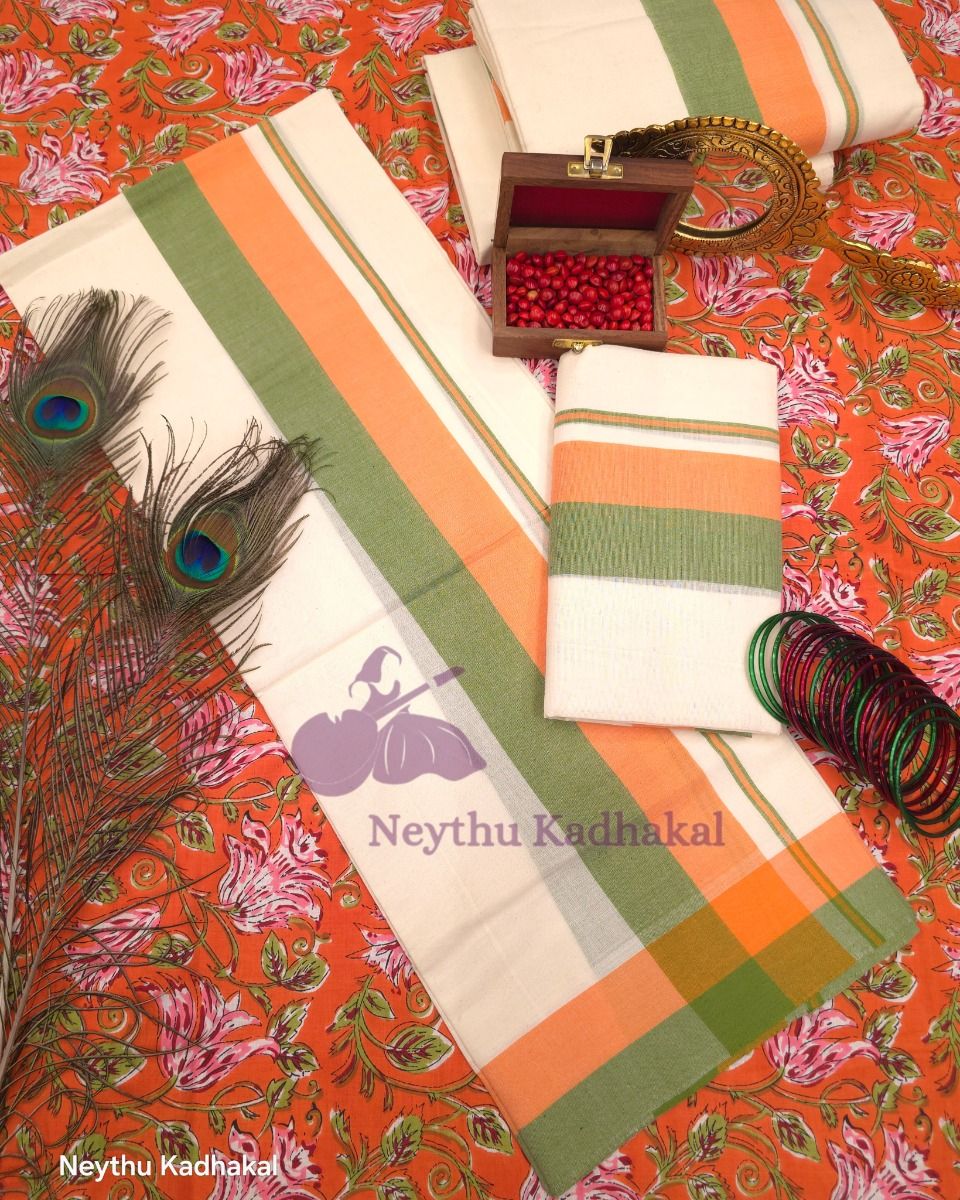 ChemandhikKara 3 inch - Orange & Green - view 1