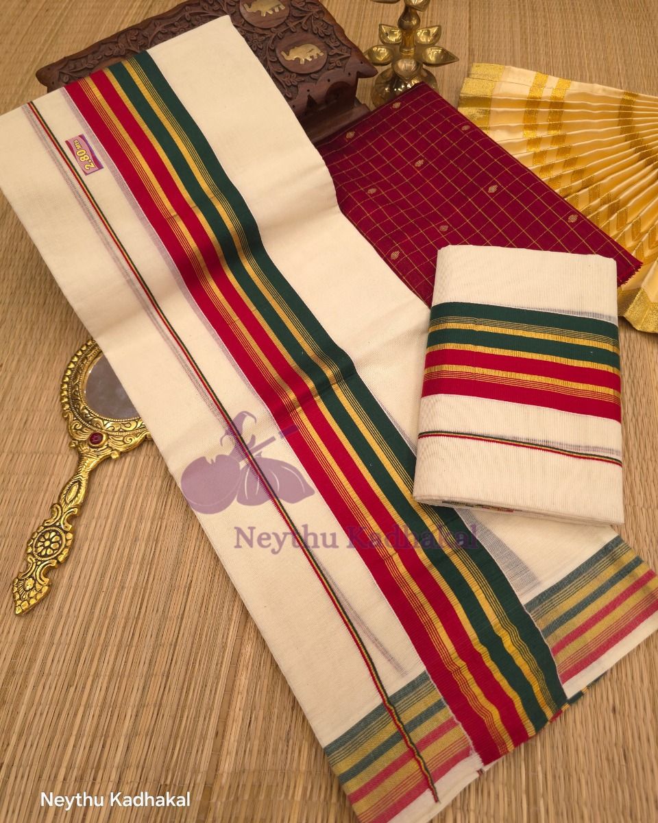 ReddishMaroon & DarkGreen - Kara With Kasav SM - view 1