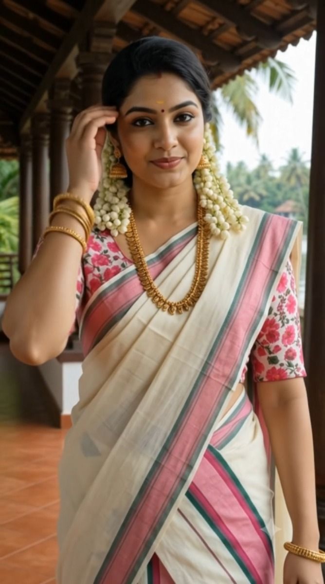 Pink & Dark Green - Manthikkara thumbnail 2